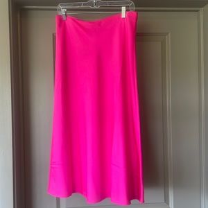BNWT J Crew hot pink elastic waist slip skirt